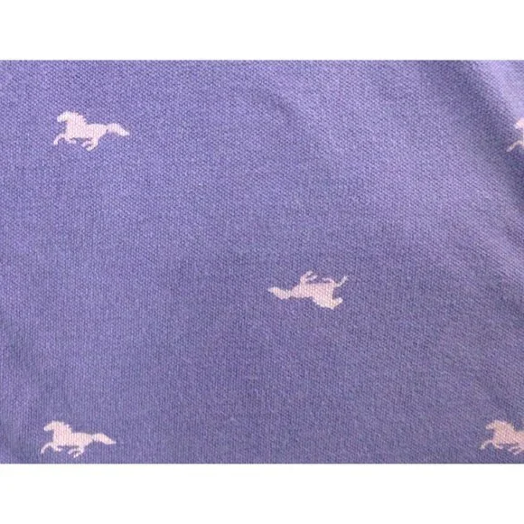 Horseware Ireland Equestrian Womens Polo Shirt L Purple Pony Print - Picture 2 of 9